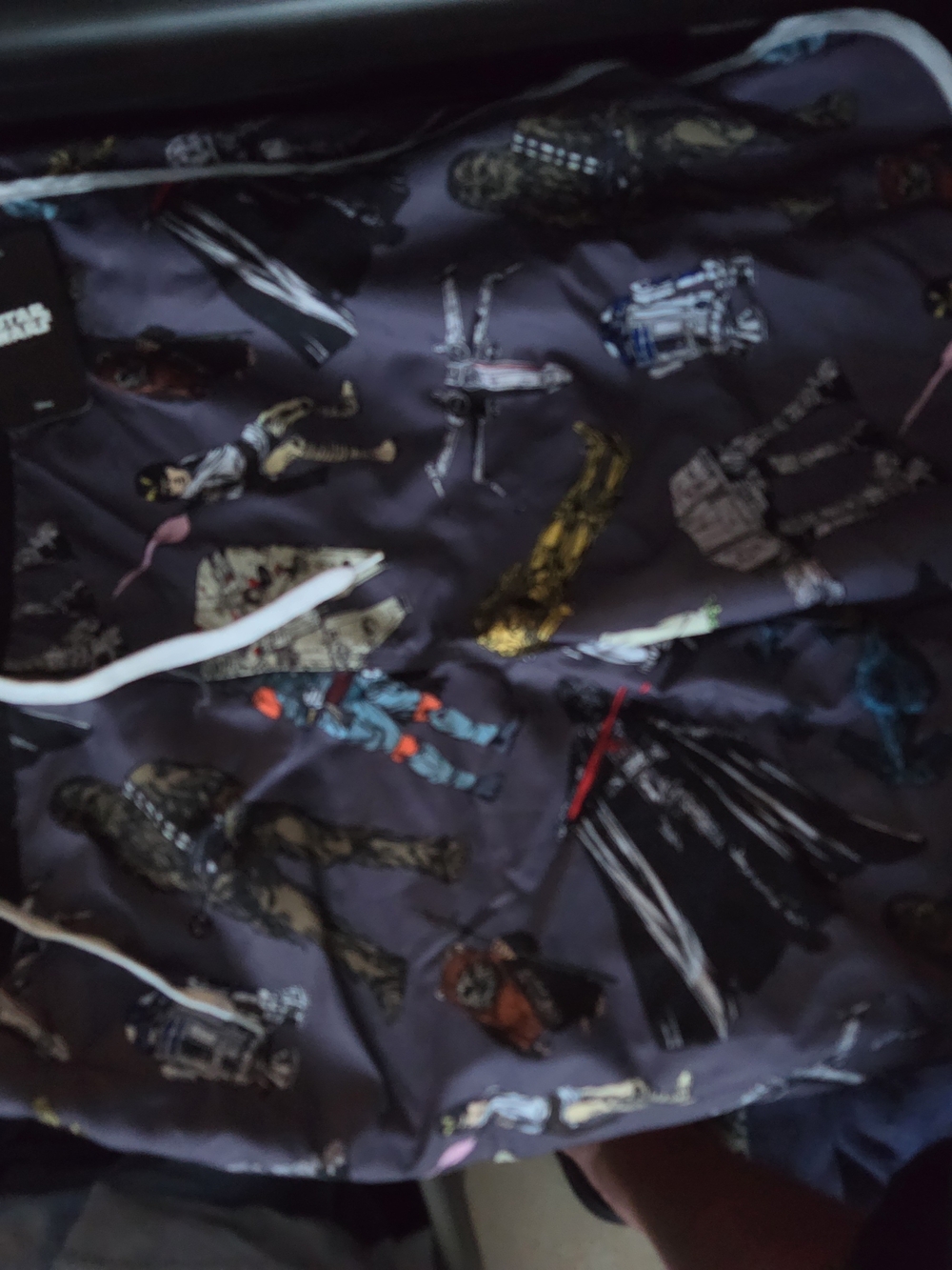 Men's 2XL Star Wars Character Print Swimtrunks - Navy